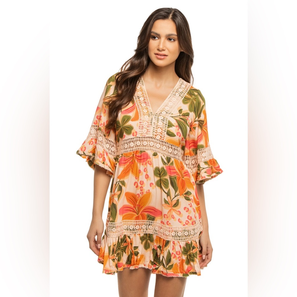 Z & L Papaya Mini Dress size Small
